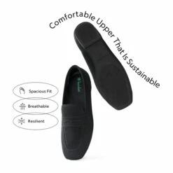Cushioned Square Toe Knit Loafers BLACK -DREAM PAIRS Sales 0822 BLACK 3