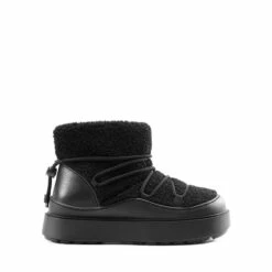 Outdoor Faux Fur Snow Boots BLACK-FURRY