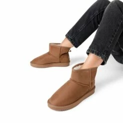 Faux Fur Lined Suede Snow Boots CAMEL -DREAM PAIRS Sales 0823 CAMEL7