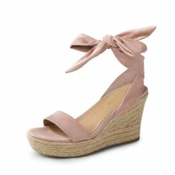 Espadrilles Ankle Tie Lace Up Platform Wedges PINK -DREAM PAIRS Sales 0824 PINK 1