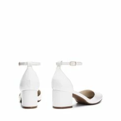 Pointed Toe Low Chunky Pumps WHITE -DREAM PAIRS Sales 0825 WHITE 4