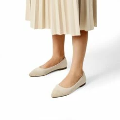 Lightweight Pointed Toe Sparkly Flats APRICOT -DREAM PAIRS Sales 0833 杏色6