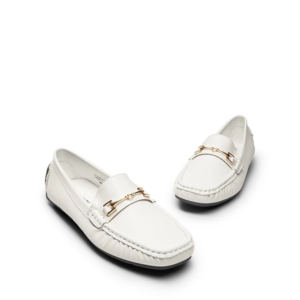 Flexible Casual Penny Loafers WHITE 5 Flexible Casual Penny Loafers WHITE - Image 3