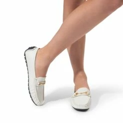 Flexible Casual Penny Loafers WHITE 15 Flexible Casual Penny Loafers WHITE -DREAM PAIRS Sales 0834 WHITE8