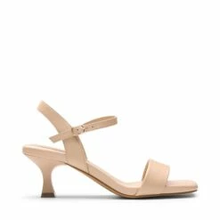 Square Toe Kitten Heel Sandals NUDE -DREAM PAIRS Sales 0837 NUDE 2