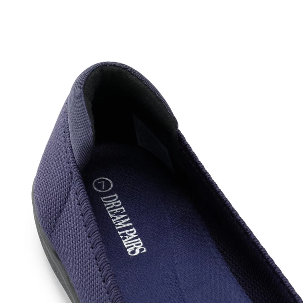Round Toe Slip On Ballet Flats NAVY 5 Round Toe Slip On Ballet Flats NAVY - Image 3