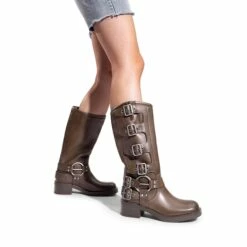 Square Toe Motorcycle Boots TAN -DREAM PAIRS Sales 0839 TAN7