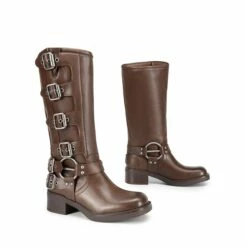 Square Toe Motorcycle Boots TAN -DREAM PAIRS Sales 0840 TAN5