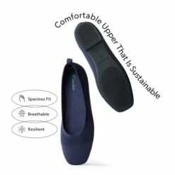 Square Toe Knit Sustainable Flats NAVY 12 Square Toe Knit Sustainable Flats NAVY -DREAM PAIRS Sales 0841 NAVY 3