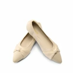 Breathable Bowknot Pointed Toe Knit Flats NUDE -DREAM PAIRS Sales 0843 NUDE 4