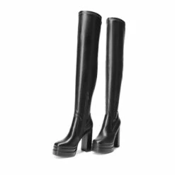 Chunky Platform Gogo Boots BLACK