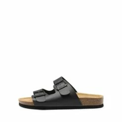 Lightweight Cushioned Slide Sandals BLACK -DREAM PAIRS Sales 0852 BLACK2