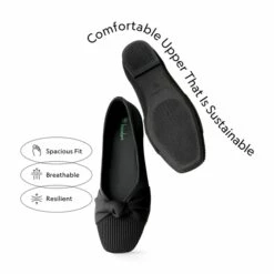 Elegant Square Toe Knit Bow Flats BLACK -DREAM PAIRS Sales 0853 BLACK 3