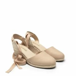 Lace Up Espadrilles Wedge Sandals NUDE-CANVAS -DREAM PAIRS Sales 0853 NUDE CANVAS3