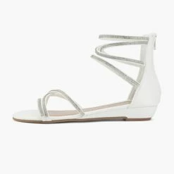 Ankle Strap Classic Low Wedge Sandals WHITE -DREAM PAIRS Sales 0854 WHITE 6 ec03279d 1af4 4f33 acfb f50df7341f09