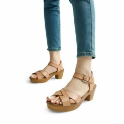 Chunky Criss Cross Platform Sandals NUDE 9 Chunky Criss Cross Platform Sandals NUDE -DREAM PAIRS Sales 0854 nude 1