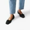 Elegant Square Toe Knit Bow Flats BLACK -DREAM PAIRS Sales 0855 BLACK 2