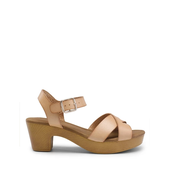 Chunky Criss Cross Platform Sandals NUDE 4 Chunky Criss Cross Platform Sandals NUDE - Image 2