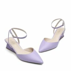 Pointed Toe Chunky Low Heel Pumps PURPLE -DREAM PAIRS Sales 0856 PURPLE203
