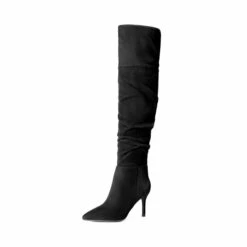 Pointed Toe Stiletto Over-The-Knee Boots BLACK-SUEDE 10 Pointed Toe Stiletto Over-The-Knee Boots BLACK-SUEDE -DREAM PAIRS Sales 0857 BLACK SUEDE 1