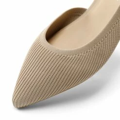 Knit Pointed Toe Ankle Strap Flats NUDE 12 Knit Pointed Toe Ankle Strap Flats NUDE -DREAM PAIRS Sales 0857 NUDE 4