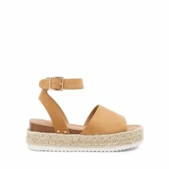 Ankle Strap Platform Espadrille Sandals CAMAL SUEDE -DREAM PAIRS Sales 0900 CAMEL 2