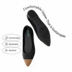 Elegant Knitted Cap Toe Flats BLACK 11 Elegant Knitted Cap Toe Flats BLACK -DREAM PAIRS Sales 0902 BLACK 3