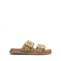 Arch Support Buckle Slide Sandals COGNAC -DREAM PAIRS Sales 0909 COGNAC2