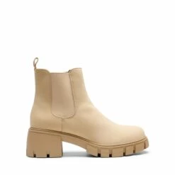 Chunky Lug Sole Chelsea Boots NUDE