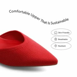 Ankle Strap Pointed Toe Flats With V-Cut Vamp RED -DREAM PAIRS Sales 0912 RED 2