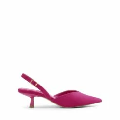 V Vamp Slingback Kitten Heels Pumps HOT PINK -DREAM PAIRS Sales 0915 HOT PINK 2
