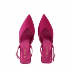 V Vamp Slingback Kitten Heels Pumps HOT PINK -DREAM PAIRS Sales 0915 HOT PINK 4