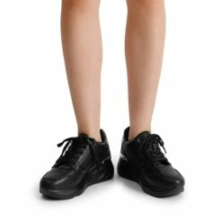 Platform Wedge Sneakers ALL BLACK