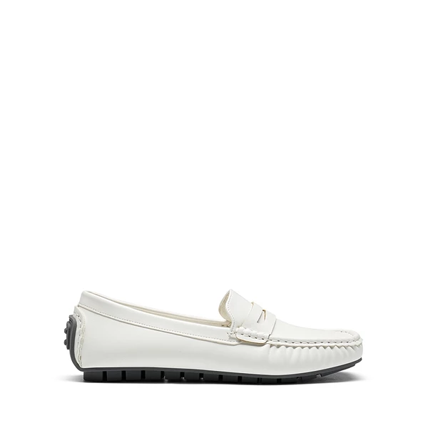Casual Slip-on Penny Loafers WHITE 6 Casual Slip-on Penny Loafers WHITE - Image 4