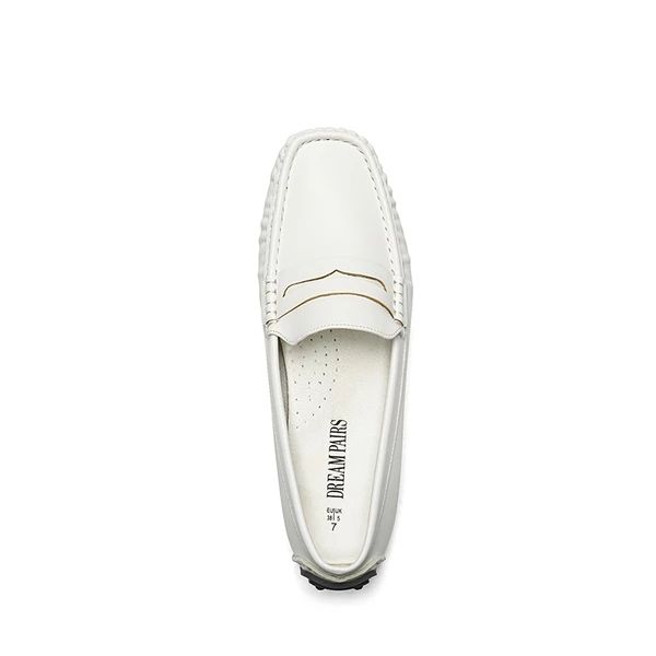 Casual Slip-on Penny Loafers WHITE 3 Casual Slip-on Penny Loafers WHITE