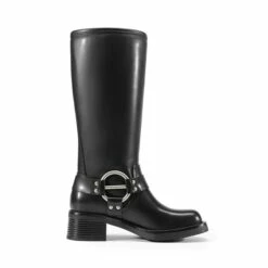 Knee-high Motorcycle Boots BLACK -DREAM PAIRS Sales 0917 BLACK2