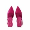 Pointed-Toe Slingback Kitten Heel Pumps HOT PINK -DREAM PAIRS Sales 0925 HOT PINK 4
