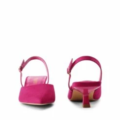 Pointed-Toe Slingback Kitten Heel Pumps HOT PINK -DREAM PAIRS Sales 0925 HOT PINK 5