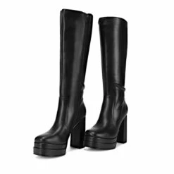 Platform Chunky Knee High Boots BLACK -DREAM PAIRS Sales 0927 BLACK 65 5