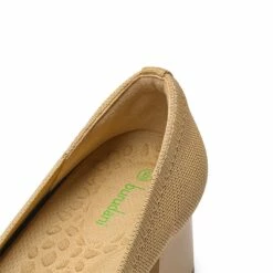 Water-Resistant Block Heel Knit Pumps BEIGE -DREAM PAIRS Sales 0929 BEIGE 5