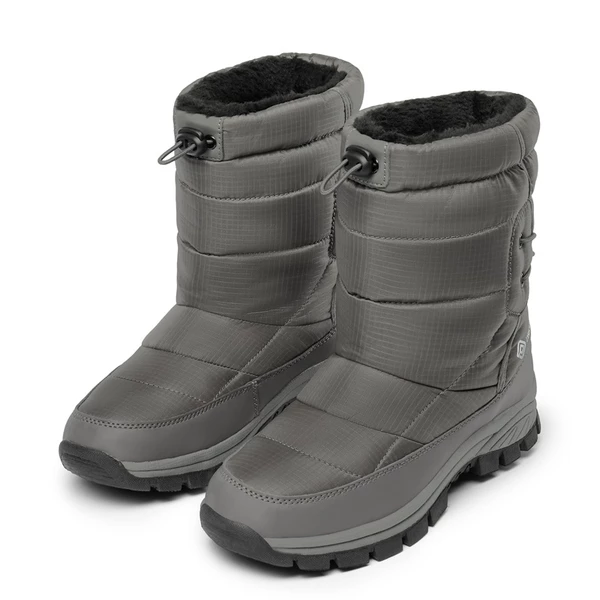 Faux Fur Waterproof Snow Boots GREY 6 Faux Fur Waterproof Snow Boots GREY - Image 4