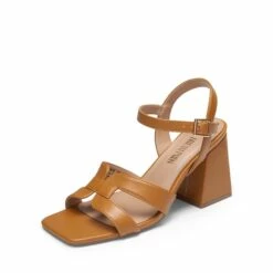Ankle Strap Chic Block Heel Sandals TAN -DREAM PAIRS Sales 0931 brown 1