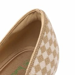 Comfortable Dressy Bow Pumps BEIGE GRID -DREAM PAIRS Sales 0933 BEIGE GRID 5