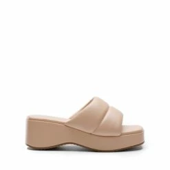 [Wonder Cloud] Poseidon Comfort Slip On Platform Sandals NUDE -DREAM PAIRS Sales 0936 7