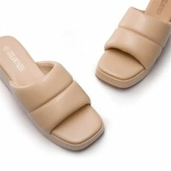 [Wonder Cloud] Poseidon Comfort Slip On Platform Sandals NUDE -DREAM PAIRS Sales 0936 9