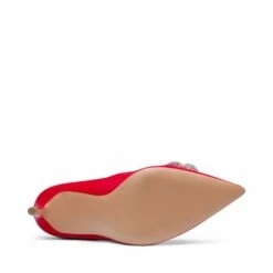 Rhinestone Bows Stiletto Pumps RED 11 Rhinestone Bows Stiletto Pumps RED -DREAM PAIRS Sales 0936 RED 3