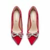 Rhinestone Bows Stiletto Pumps RED 2 Rhinestone Bows Stiletto Pumps RED -DREAM PAIRS Sales 0936 RED 5