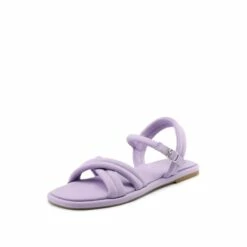 [Wonder Cloud] Gaia Square Toe Quilted Flat Sandals PURPLE -DREAM PAIRS Sales 0937 PURPLE 1