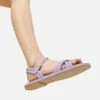 [Wonder Cloud] Gaia Square Toe Quilted Flat Sandals PURPLE -DREAM PAIRS Sales 0937 PURPLE 5
