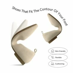 Knitted Washable Flats With Straps APRICOT -DREAM PAIRS Sales 0939 杏2